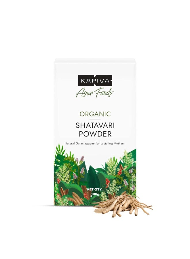 Kapiva Organic Shatavari Powder 100gms | Promotes Lactation Naturally | Helps Maintain Hormonal Balance | Non GMO Certified - Image 1
