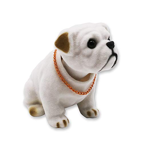 Rayberro Shaking Head Bulldog Figurine Car Dashboard Decoration, Nodding Bulldog Statue Car Vehicle Decor Creative Dog Sculpture Tabletop Ornaments Collectible Crafts Home Office Decor - Image 4