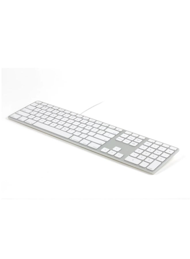Matias Wired Aluminum USB Keyboard for iMac & PC, Silver, Full-Size US Layout - Image 1