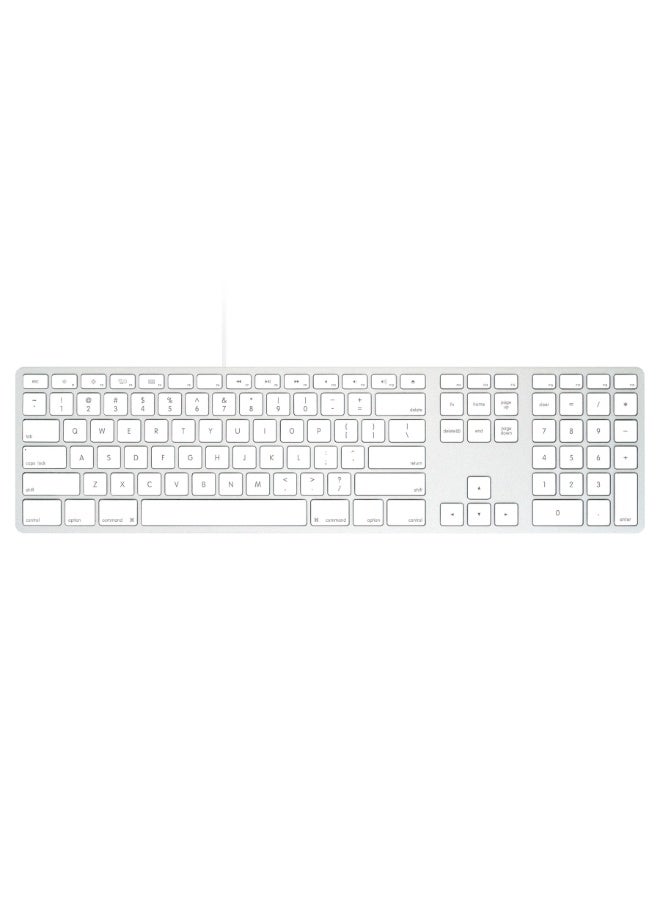 Matias Wired Aluminum USB Keyboard for iMac & PC, Silver, Full-Size US Layout - Image 2