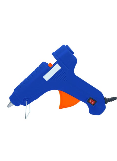 Hot Melt Glue Gun with 80W Triple Power, Fast and Practical for Arts and Crafts, Home Stamping, Toys, Repairs and Craft Projects - blue