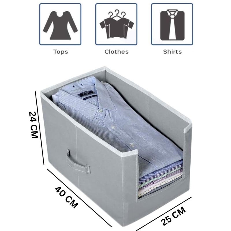 JoyeCrafts JoyeCrafts Shirt storage box Shirt Stacker Closet Organizer Shirts and Clothing Organizer Set of 2 - Image 2