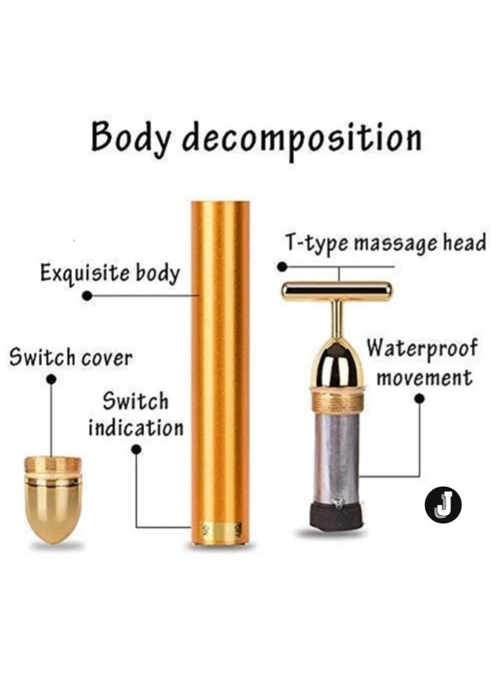 JAJEEK "New 24K Gold Vibrating Beauty Bar – The Ultimate Facial Massage for Radiant, Youthful Skin"  - Image 4