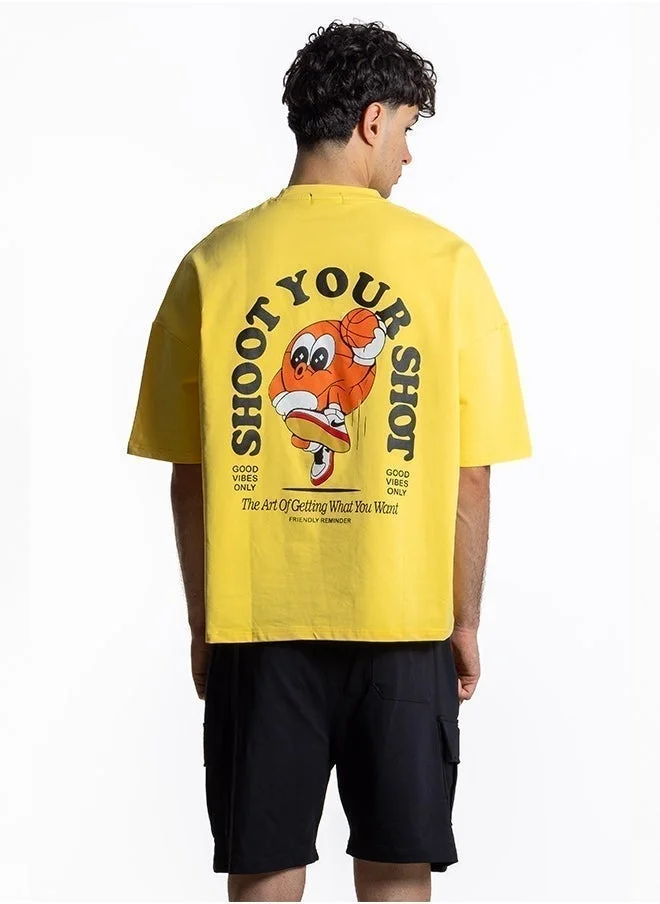 شايبس تيشيرت بطبعة متباينة