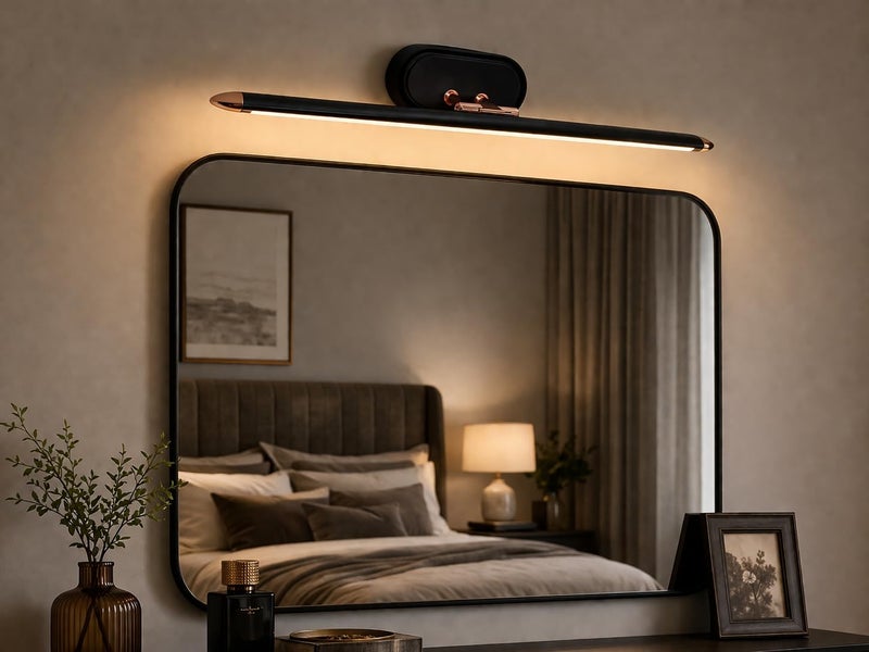 FILLISKA® Modern LED Picture/Dressing/Vanity/Bathroom/Mirror Light with 3 Step Light Mode & Adjustable Head (White,WarmWhite and Neutral White)(2 Year Warranty) (6 Watt Black & Rosegold) - Image 1