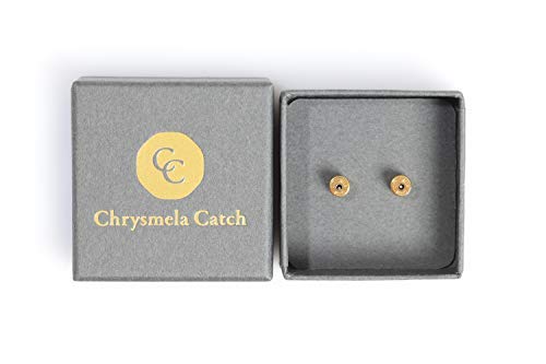 Chrysmela قفل أقراط كريسملا كات الذهبي الأكثر أمانًا بتقنية عالية استبدال لظهر الأقراط لجميع أنواع دبابيس الأقراط قابل للتعديل تلقائيًا وقفل تلقائي مضاد للحساسية مسجل ببراءة اختراع في 5 دول - Image 1