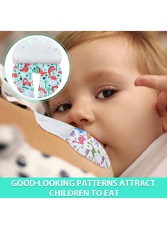 Breling 18 Pack Feeding Tube Pads Button Pad Gtube Button Covers Reusable g Tube Cutie Dinosaur Feeding Supplies for Kids Baby Breastfeeding Nursing Care  - Image 2