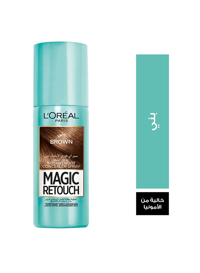 L'OREAL PARIS بخاخ إخفاء جذور الشعر الفوري ماجيك ريتوتش، بني  - Image 3