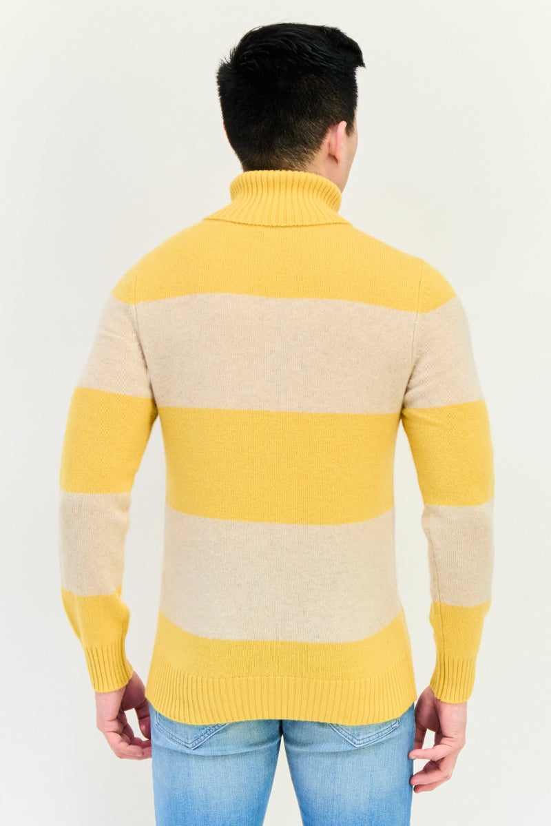 ESPRIT Men Turtle Neck Two Tone Sweater, Multicolor - Image 4