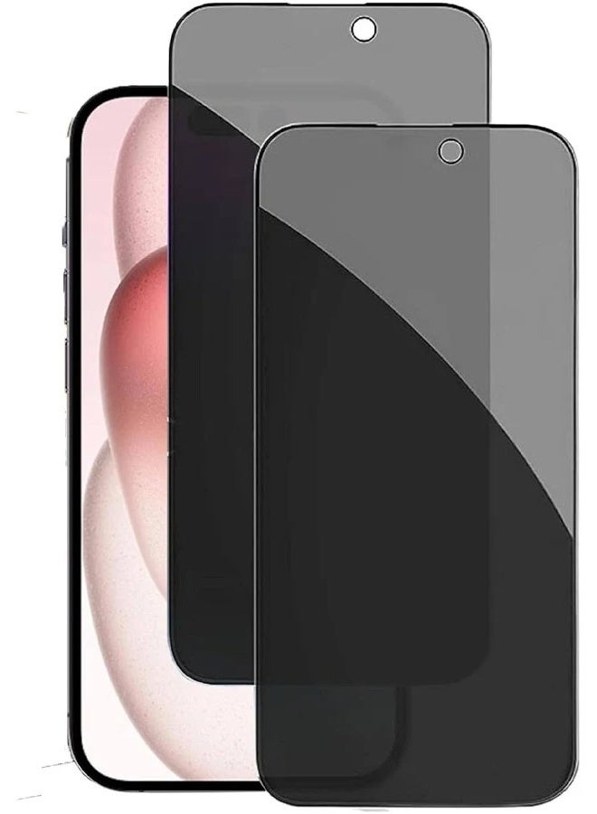iPhone 15 Privacy Screen Protector Anti-Spy Tempered Glass Film 9H Hardness - Image 1