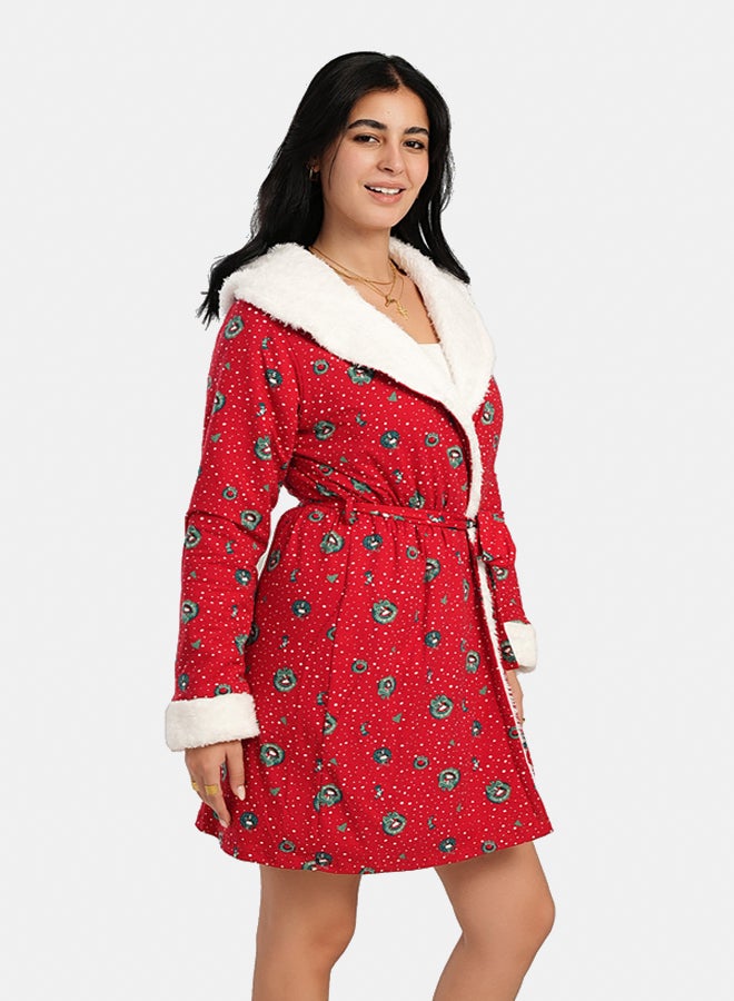 Carina Red Snoopy Plush Robe  - Image 2