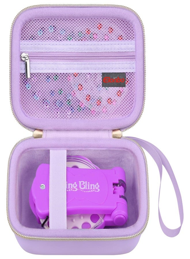 Elonbo Carrying Case for Blinger Dazzling Starter Kit,Blinger Kids Glam Collection Starter Kit Storage Bag,Kids Hair Styling Tool Travel Organizer Holder,Pocket fits Gems Rhinestones. Purple - Image 1