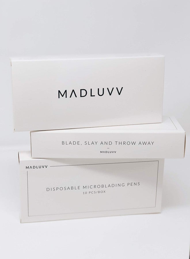 MADLUVV #9 Microblading & PMU Professional Brow Artistry Pens – 20mm Premium Sterile Disposable Blades for Pigment Ink, Hair Strokes, Eyebrow Shading & Flawless Brows – 10 Pack - Image 5
