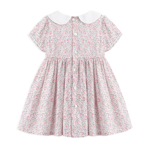 Simplee kids Baby Girls Floral Dress Infant Toddler Girls Outfits Summer Casual Dresses for 6 Years (Light Pink) - Image 3