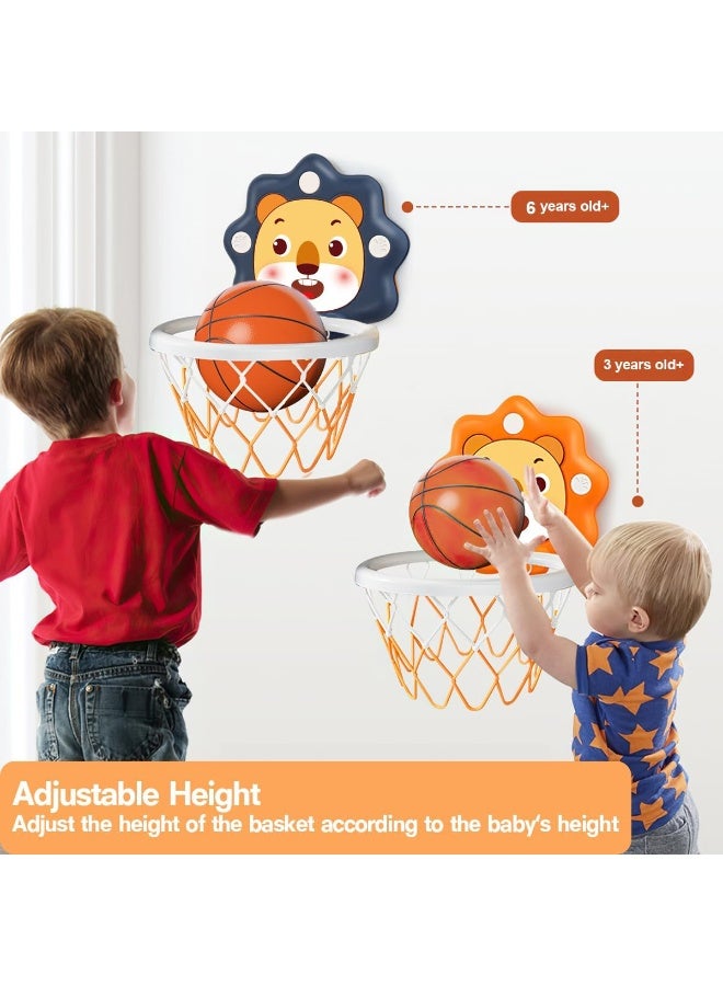حلقة كرة السلة للأطفال الصغار داخلية ، حلقة كرة السلة الصغيرة الداخلية القابلة للتعديل للارتفاع للأطفال الصغار غرفة النوم للأطفال الصغار لعب للأطفال لعب لمدة 3 + سنة - Image 3