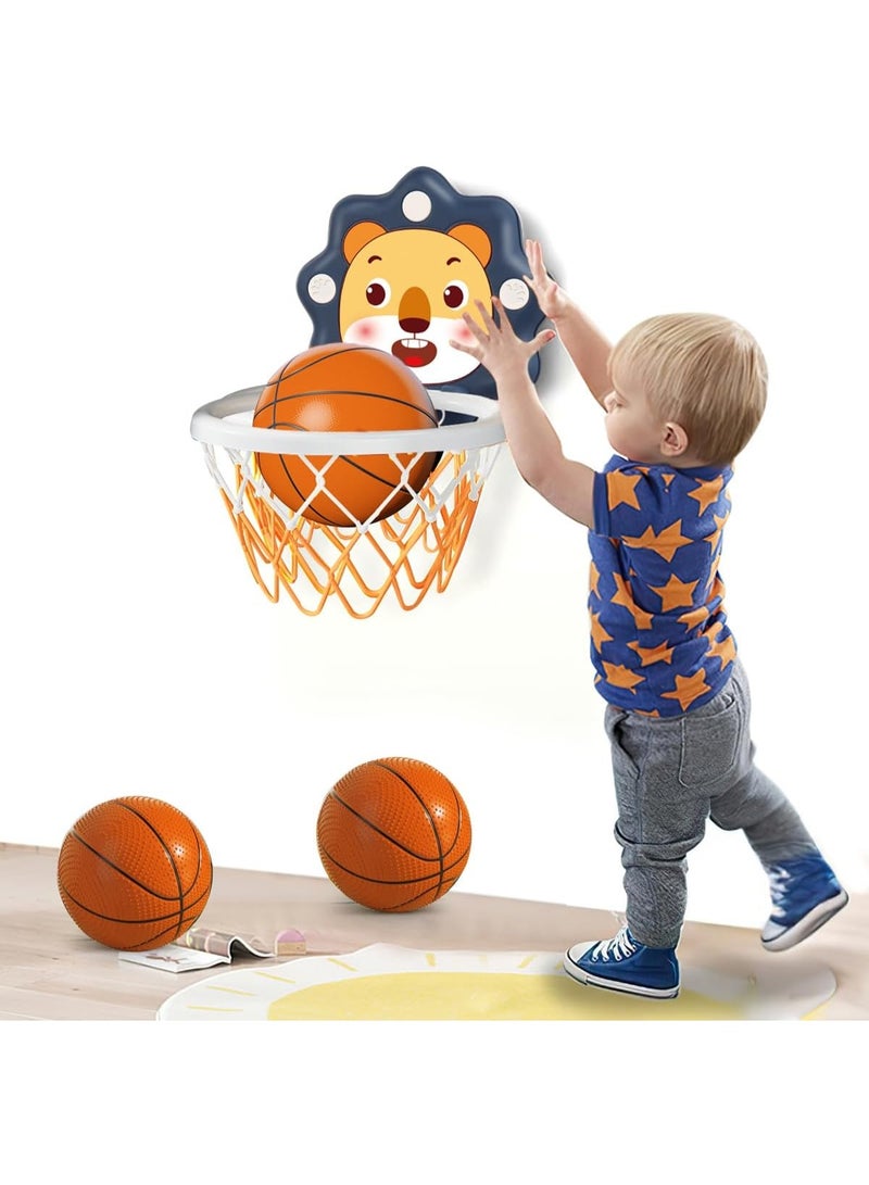 حلقة كرة السلة للأطفال الصغار داخلية ، حلقة كرة السلة الصغيرة الداخلية القابلة للتعديل للارتفاع للأطفال الصغار غرفة النوم للأطفال الصغار لعب للأطفال لعب لمدة 3 + سنة - Image 1