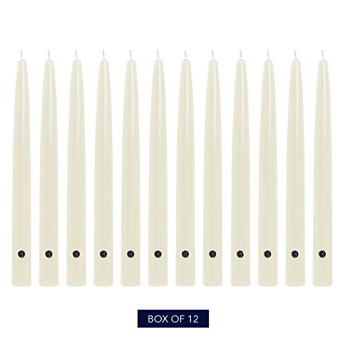 Colonial Candle Unscented Taper Candle, Handipt Collection, Ivory, 10 In, Pack of 12 - Up to 8 Hours Burn - Image 2