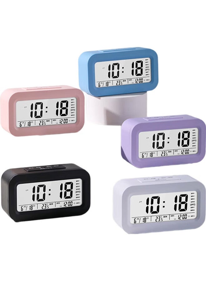 Compas Alarm Clock For Students, Desktop Electronic Clock, Children'S Student Alarm Clock, 2139 White Rechargeable Model - Image 1