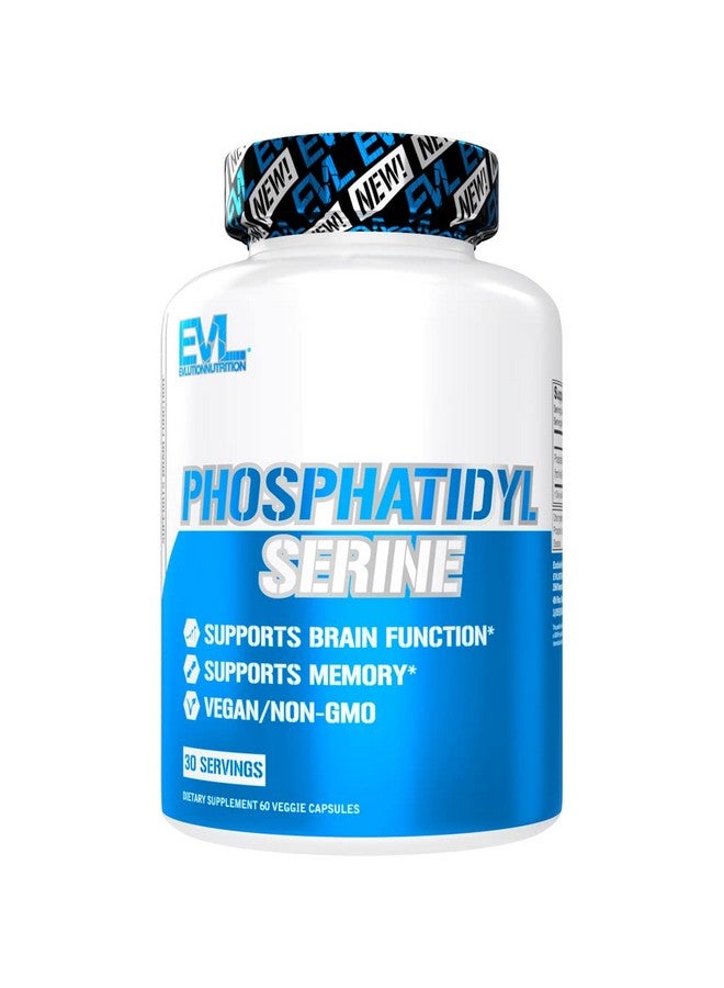 Evlution PhosphatidylSerine Nootropics Brain Support Supplement - Advanced Anti Aging Brain Health Supplement for Adults - Memory and Focus with Phosphatidylserine 300mg - EVL Vegan Non-GMO - Image 1