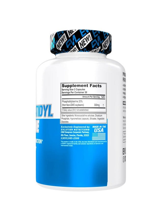 Evlution PhosphatidylSerine Nootropics Brain Support Supplement - Advanced Anti Aging Brain Health Supplement for Adults - Memory and Focus with Phosphatidylserine 300mg - EVL Vegan Non-GMO - Image 2