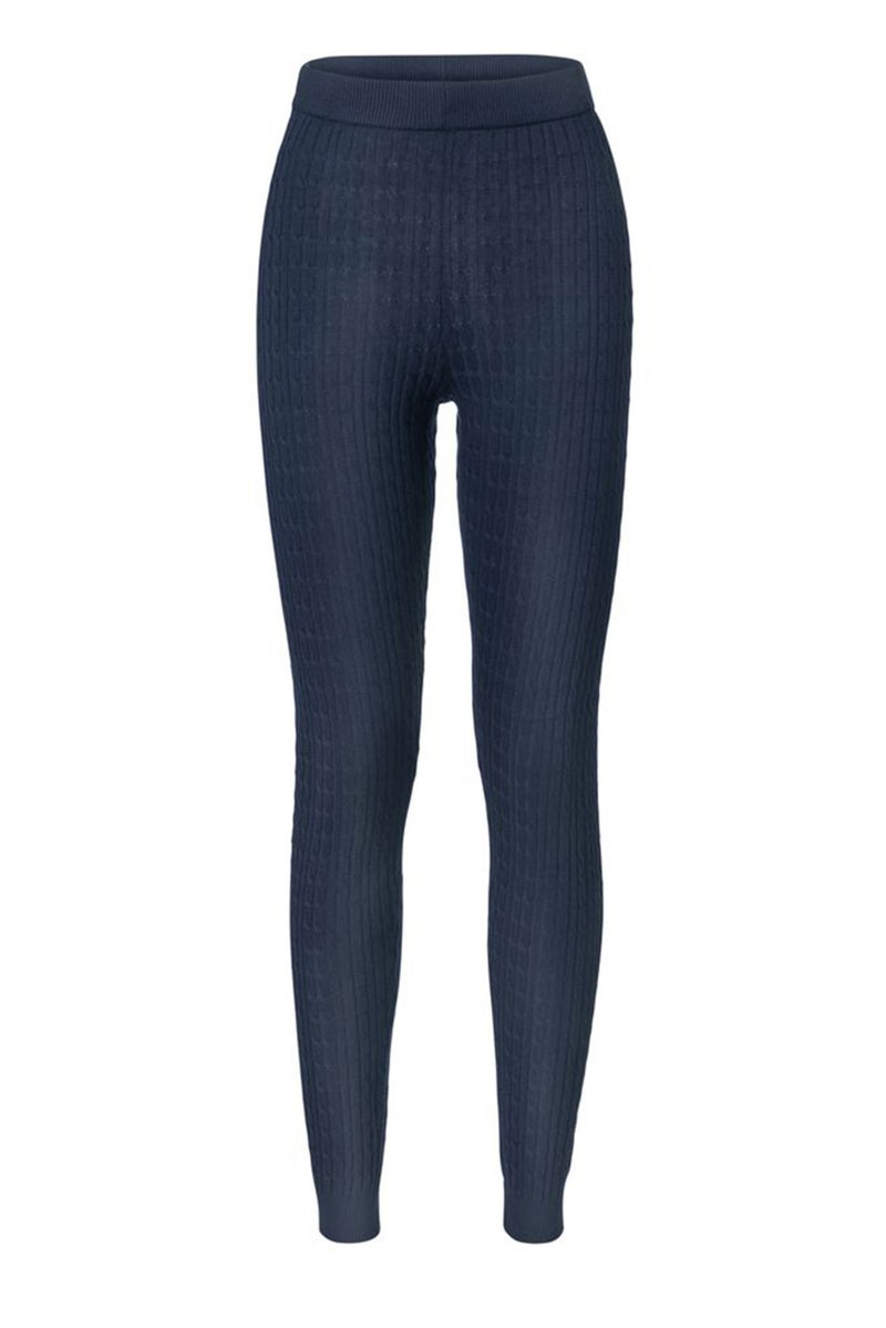 Tchibo بنطلون ضيق محبوك بطول كامل للنساء، أزرق داكن - Image 2