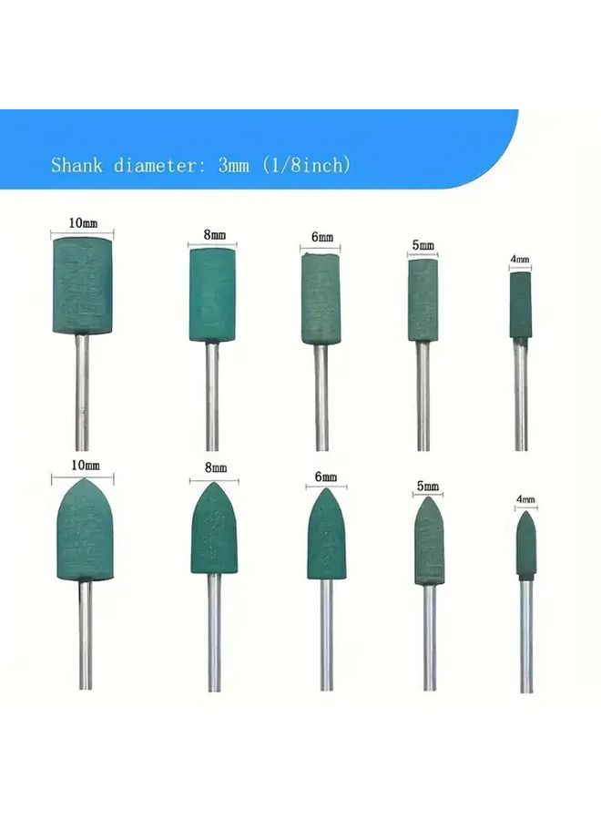 20pcs 3mm Mounted Points Rubber Polishing Heads For Metal Jade Agate Mold - Image 3