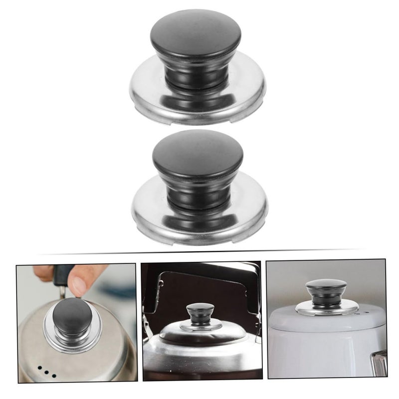 2Pcs Stainless Steel Teapot Whistle Lid Knobs Replacement Easy Install Kitchen Supplies - Image 4