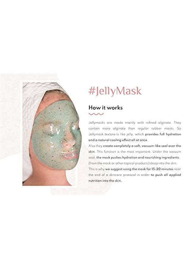 BRÜUN جلي ماسك جار وايت جولد جليكوليك AC AHA قناع الوجه القابل للإزالة | 23 أونصة سائلة مجموعة سبا من جل ماسك مرطب - Image 2