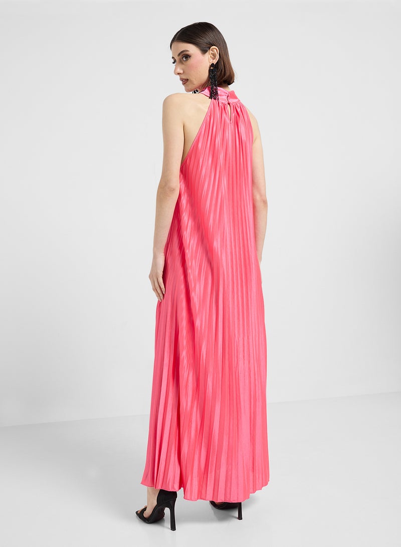 ELLA Pleated Halter Dress - Image 2