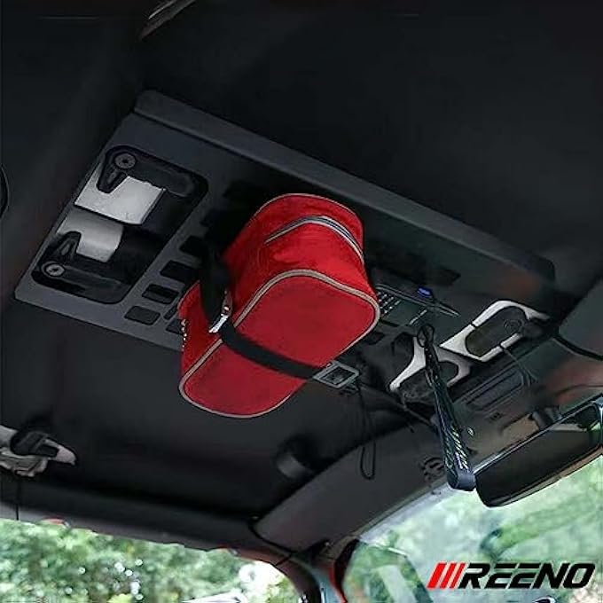 rayihni Cargo Roof Rack Overhead Molle Panel Accessories Compatible with 2018-2023 Jeep Wrangler JL JLU & 2020-2023 Gladiator JT Doors/Overhead Storage Rack,Shelf/No Drilling - Image 3