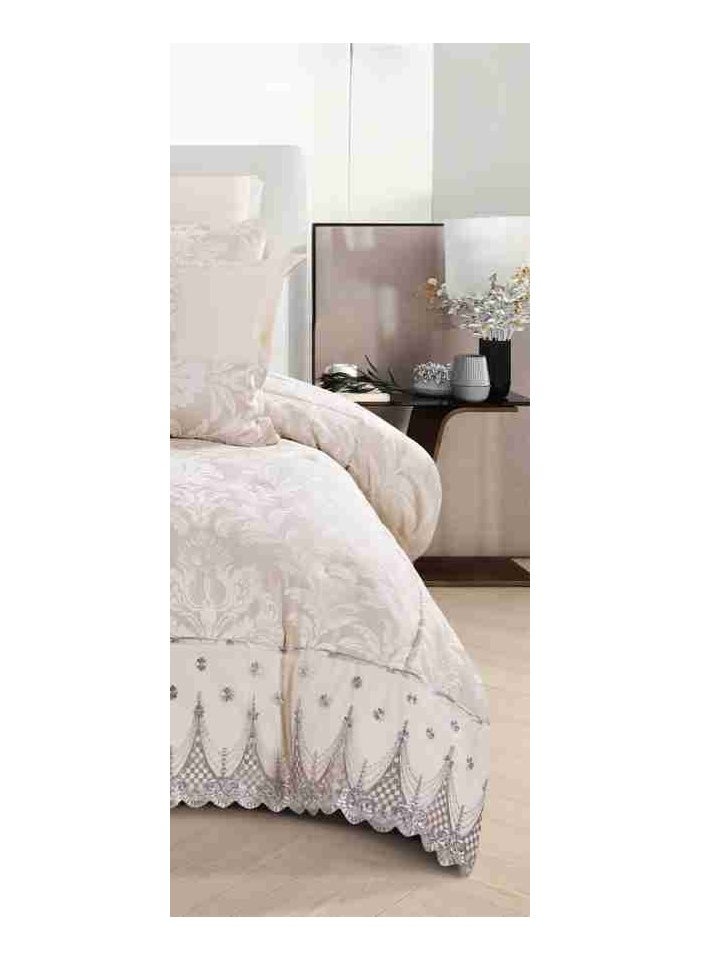 Xi Duo Duo A luxurious royal lace double bedspread to add beauty to your room's accessories, made of microfiber, size 240*260 cm  - Image 2