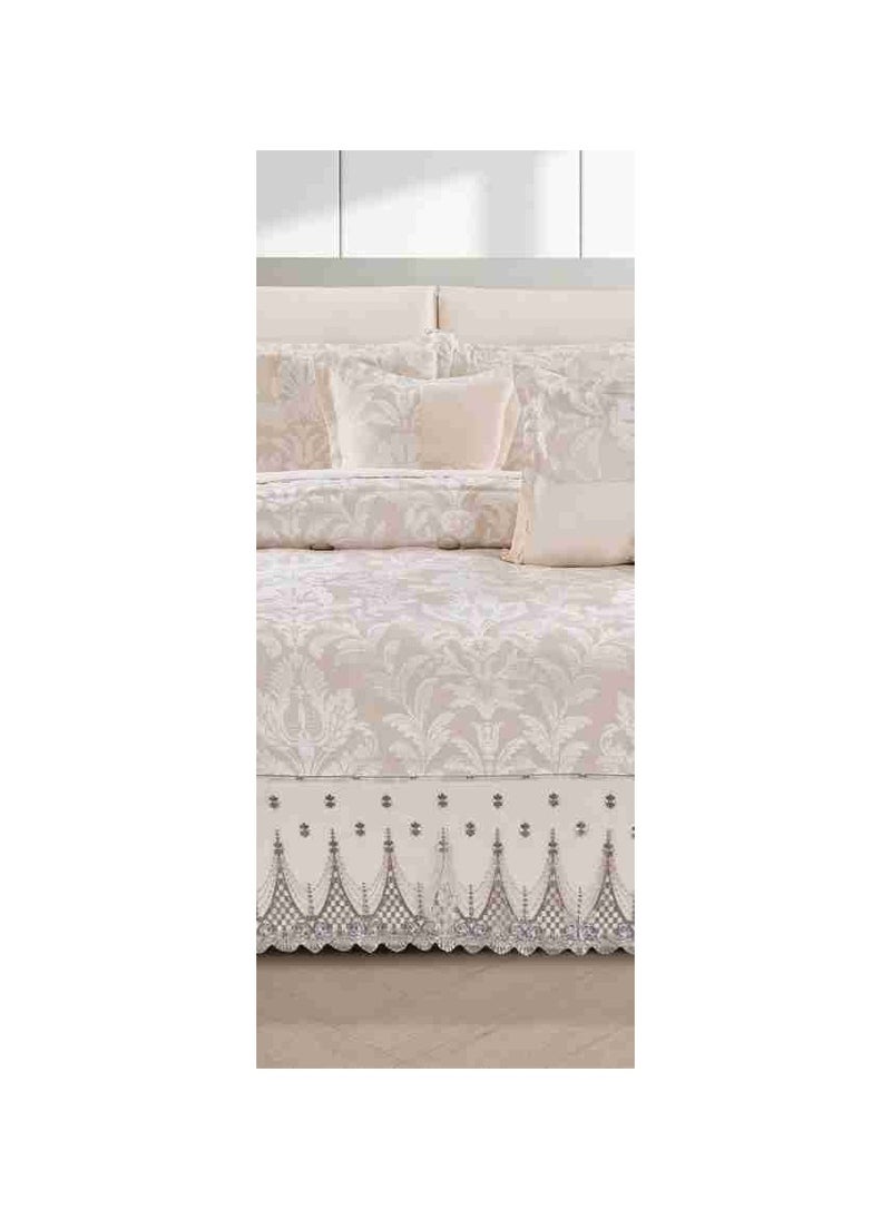 Xi Duo Duo A luxurious royal lace double bedspread to add beauty to your room's accessories, made of microfiber, size 240*260 cm  - Image 3