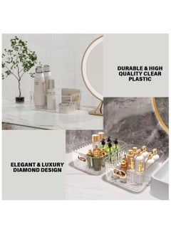 SPARK IT HOME Spark It Home Acrylic Clear Storage Box, Luxury Storage Organizer for Cabinet, Kitchen, Bedroom, living Room, Office, Bathroom With Thickened Gold Handles ( Clear 3 Pack) (Medium (27*21*10cm))  - Image 4