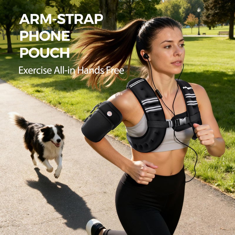 PACEARTH Weighted Vest,6lb/8lb/10lb/12lb/16lb/20lb/25lb/30lb Weight Vest with Reflective Stripe, Body Weight Vests for Women, Men, Weight Loss Workout, Strength Training, Running, Walking, Jogging - Image 4