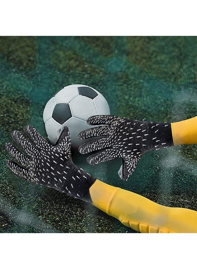 عربست قفازات كرة القدم للأطفال قفازات حارس المرمى قفازات حارس مرمى الأطفال قفازات حارس مرمى المعصم المقاومة للاهتراء - أسود - Image 3