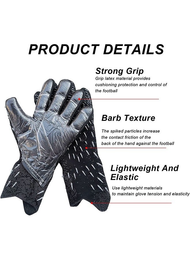 عربست قفازات كرة القدم للأطفال قفازات حارس المرمى قفازات حارس مرمى الأطفال قفازات حارس مرمى المعصم المقاومة للاهتراء - أسود - Image 5