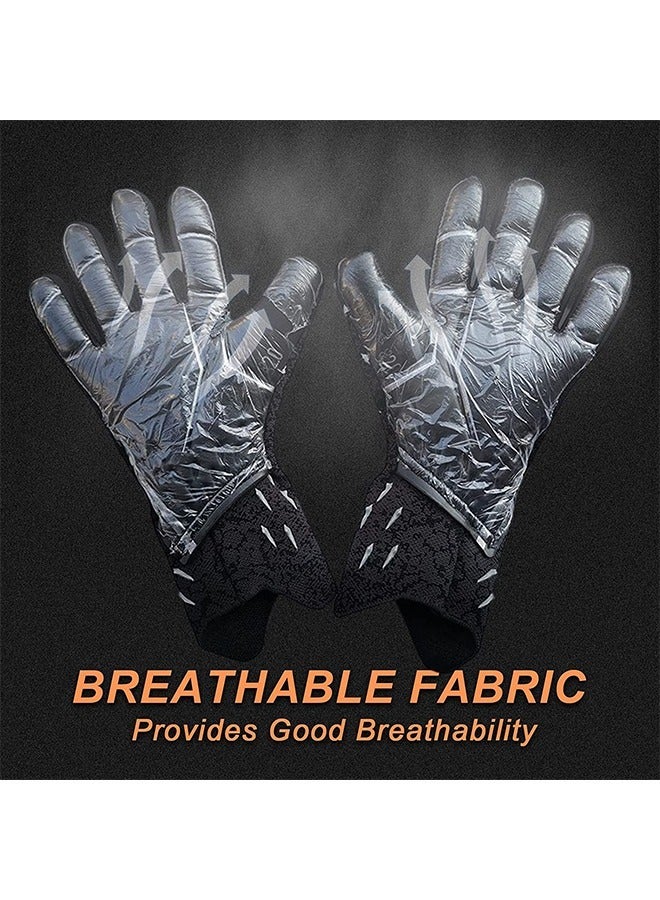 عربست قفازات كرة القدم للأطفال قفازات حارس المرمى قفازات حارس مرمى الأطفال قفازات حارس مرمى المعصم المقاومة للاهتراء - أسود - Image 4