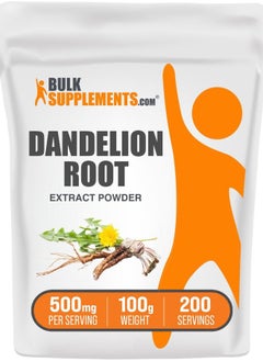 BULKSUPPLEMENTS.COM .com Dandelion Root Extract Powder - Herbal Supplements for Liver & Digestive Support - Gluten Free - 500mg per Serving, 200 Servings (100 Grams - 3.5 oz)  - Image 1