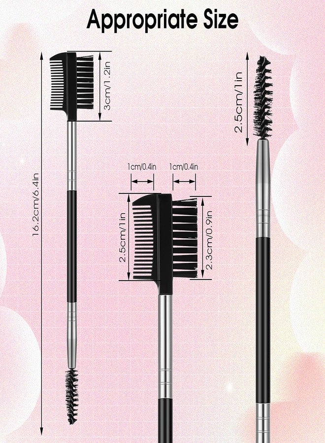 cobee 12Pcs Eyebrow Eyelash Shaper, 3 Head Eyebrow Brush Comb Double Head Eyelash Separator Brush Eyelash Makeup Grooming Tool for Women Eliminating Mascara Clumps Separating Lashes - Image 3