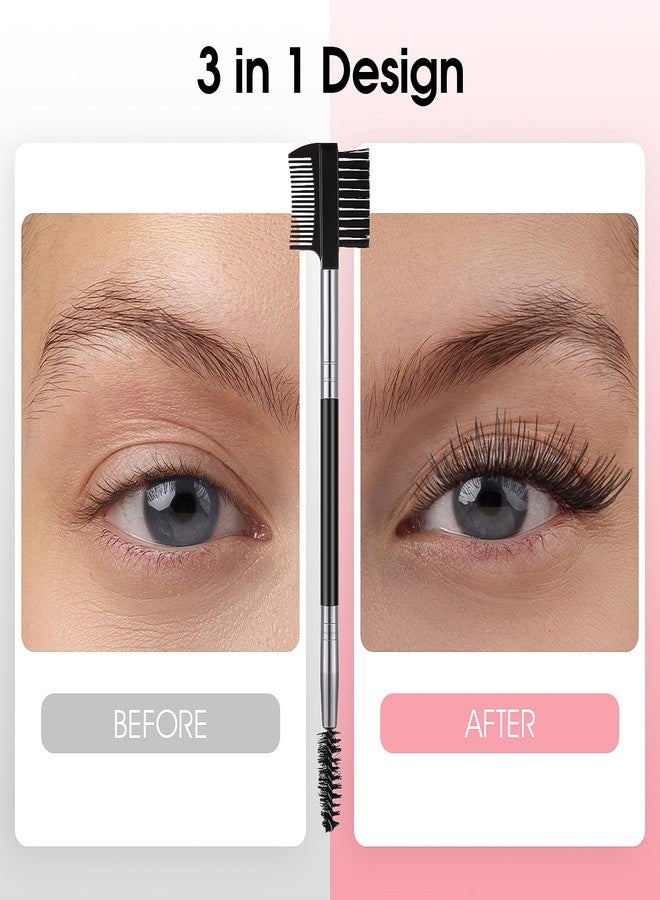 cobee 12Pcs Eyebrow Eyelash Shaper, 3 Head Eyebrow Brush Comb Double Head Eyelash Separator Brush Eyelash Makeup Grooming Tool for Women Eliminating Mascara Clumps Separating Lashes - Image 2