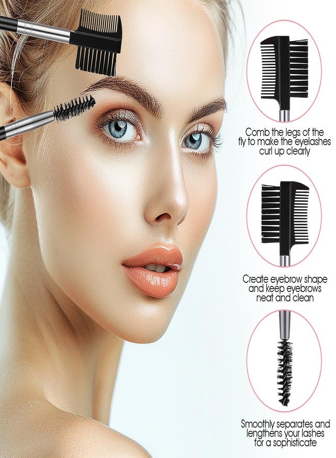 cobee 12Pcs Eyebrow Eyelash Shaper, 3 Head Eyebrow Brush Comb Double Head Eyelash Separator Brush Eyelash Makeup Grooming Tool for Women Eliminating Mascara Clumps Separating Lashes - Image 5