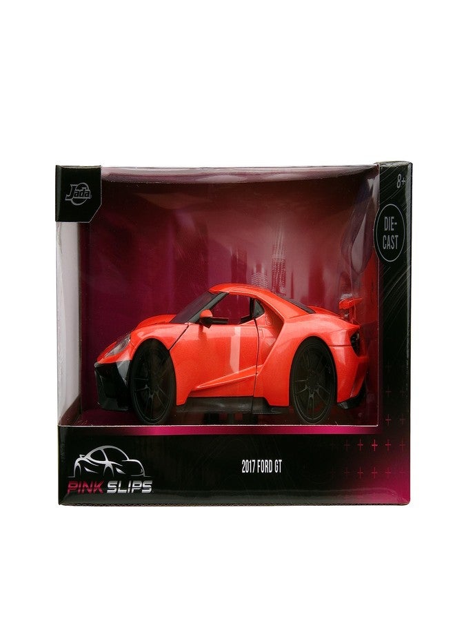 Jada Pink Slips 1:24 W1 2017 Ford GT Die-Cast Car, Toys for Kids and Adults(Metallic Salmon) - Image 4