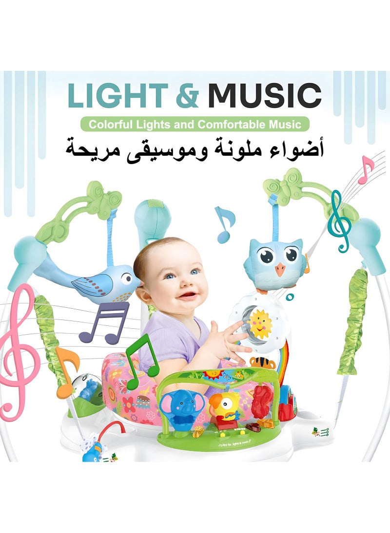 الأم مطمئنة، والطفل سعيد. صداري وحراس للأطفال ، مركز نشاط للرضع مع أصوات أضواء موسيقية ، مقعد دوار 360 دولار و 3 ارتفاع قابل للتعديل - Image 2