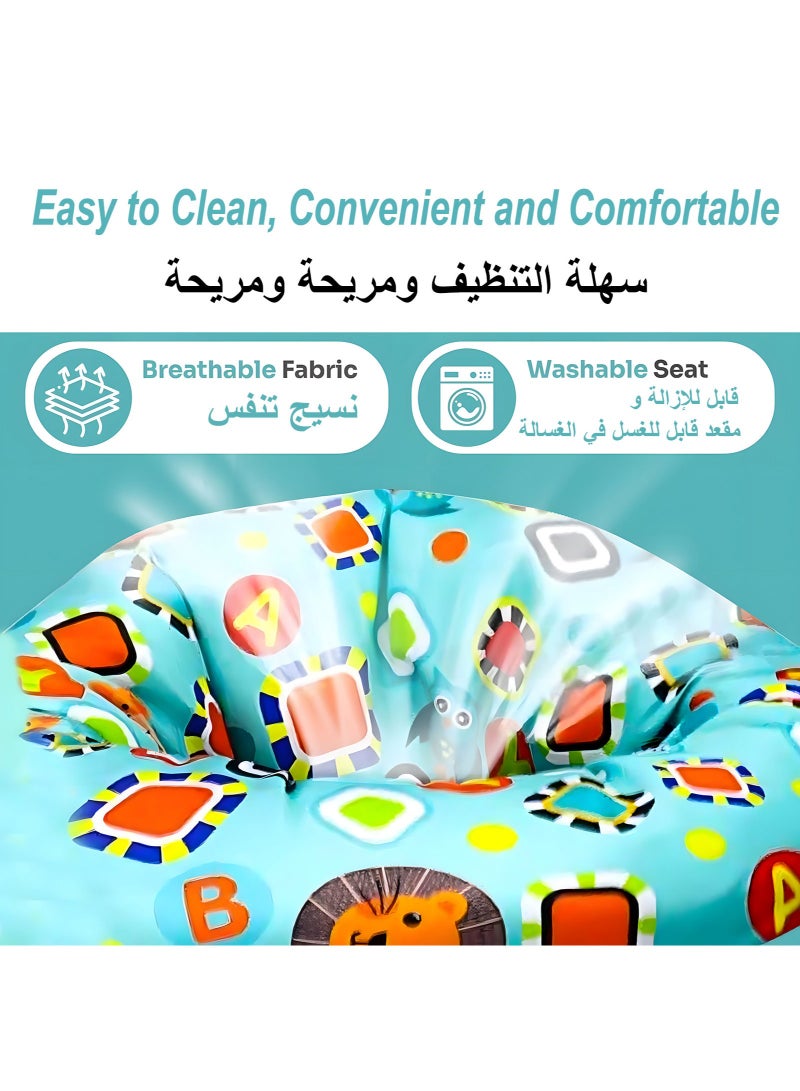 الأم مطمئنة، والطفل سعيد. صداري وحراس للأطفال ، مركز نشاط للرضع مع أصوات أضواء موسيقية ، مقعد دوار 360 دولار و 3 ارتفاع قابل للتعديل - Image 3