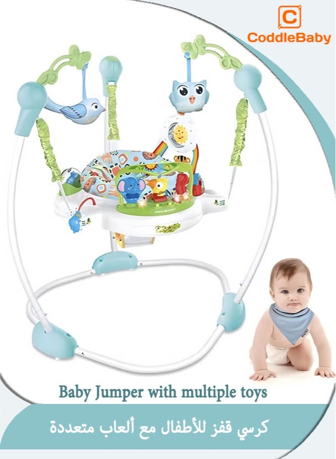 CoddleBaby Baby Jumpers and Bouncers, Infant Activity Center with Music Lights Sounds, 360° Rotating Seat and 3 Adjustable Heights, Baby Play and Learning Center for babies - Image 1