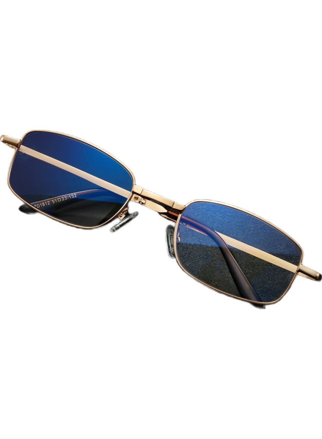 GOGOSOON Men'S Folding Anti-Blue Light High Definition Retro Bifocal Crystal Reading Glasses For Elderly - Image 1