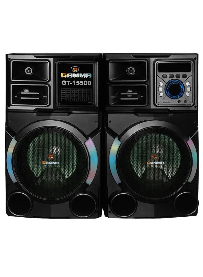 Gamma GT-15500 Powerful Home Sound System | Dual Speakers + Subwoofer | Bluetooth | USB | SD | FM | Remote Control | LED Display - Image 1