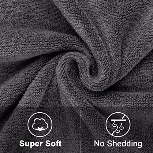 Orighty Bath Towels Pack of 2 - Soft Feel Grey Bath Towel Sets, Highly Absorbent Microfiber Towels for Body, Quick Drying, Microfiber Towel for Sport, Yoga, SPA, Fitness, (27’’ x 54’’) - Image 2