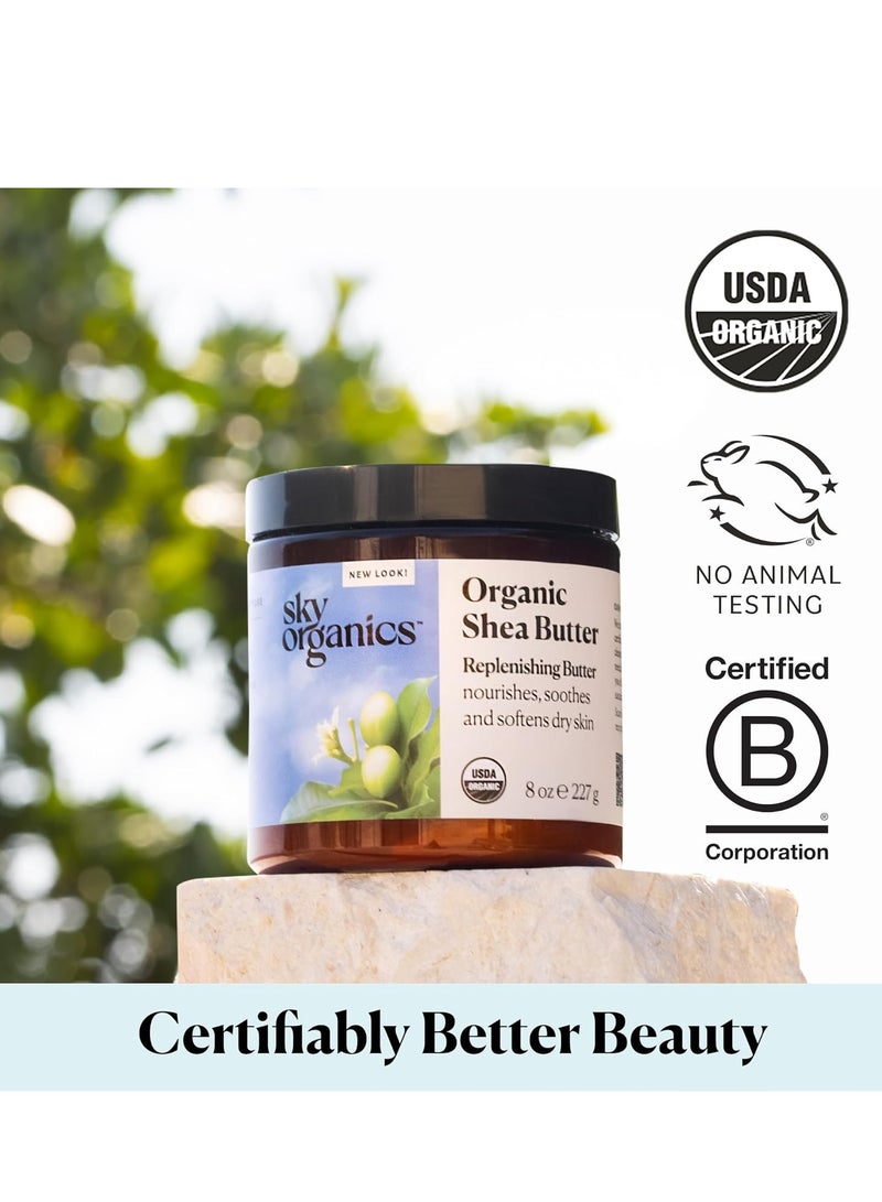 Sky Organics Sky Organics - Organic Shea Butter, 8 oz - Nourishes, Soothes, and Softens Dry Skin - Raw & Undefined - Essential Fatty Acids & Antioxidants - Natural, Vegan & Cruelty Free - Skin Care & Self Care - Image 2