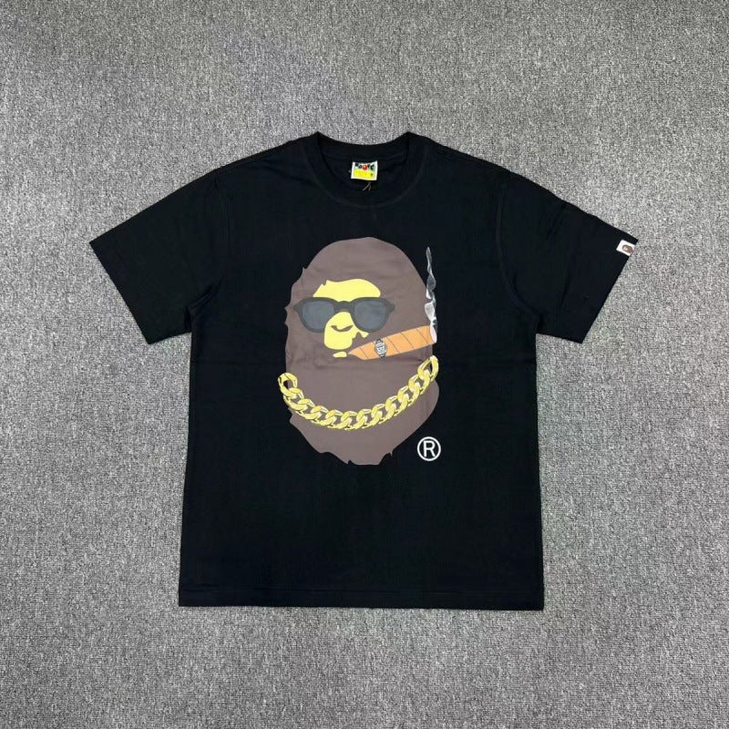 Japanese Trendy Brand Ape Children''s Short-Sleeve Summer Printed Ape T-Shirt for Boys and Girls, Casual Parent-Child Outfit - Image 1